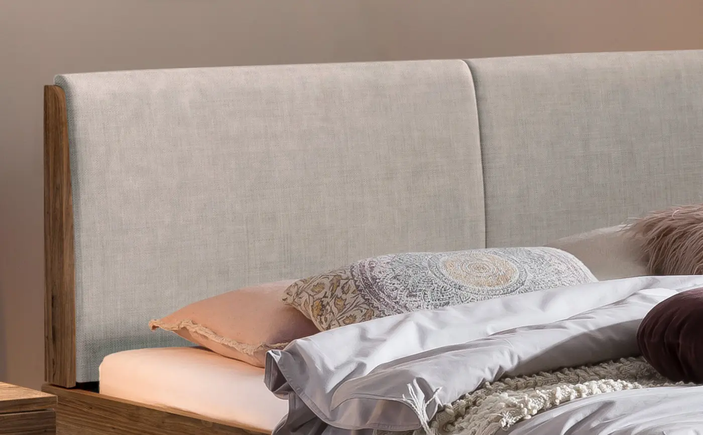 Hasena Massivholzbett SIMONE - 140x200 cm Fuss: 25 - Nussbaum, geölt