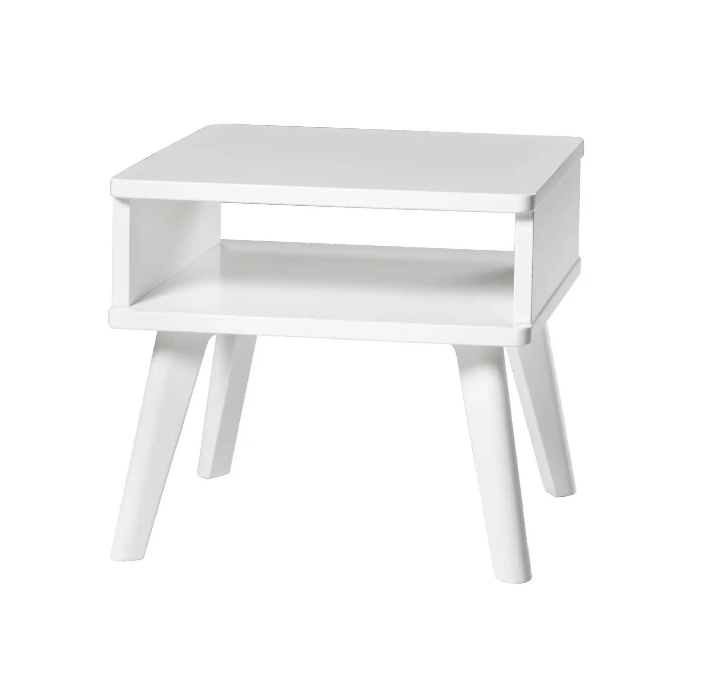 Hasena Nachttisch STAND - 48 cm - Buche weiss deckend, lackiert