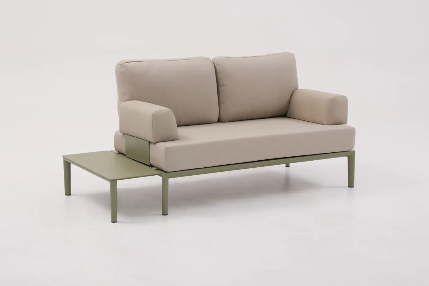 Beistelltisch Fiore, Alu oliv-grün, 74x32x25.5 cm