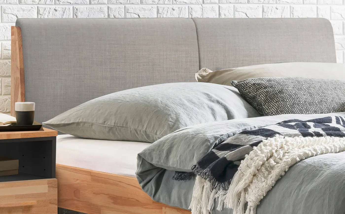 Hasena Massivholzbett PIETRO - 180x200 cm Fuss: 25 - Kernbuche natur, geölt