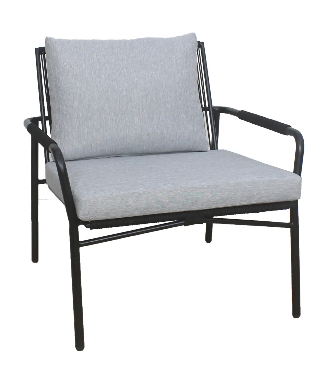 Sessel Lucia mit Armlehnen, Gestell schwarz pulverbeschic...