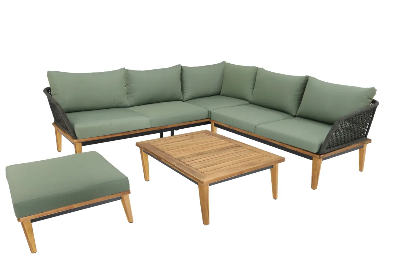 Gartenlounge Locarno, Eckvariante gross, AL hoch, Akazie ...