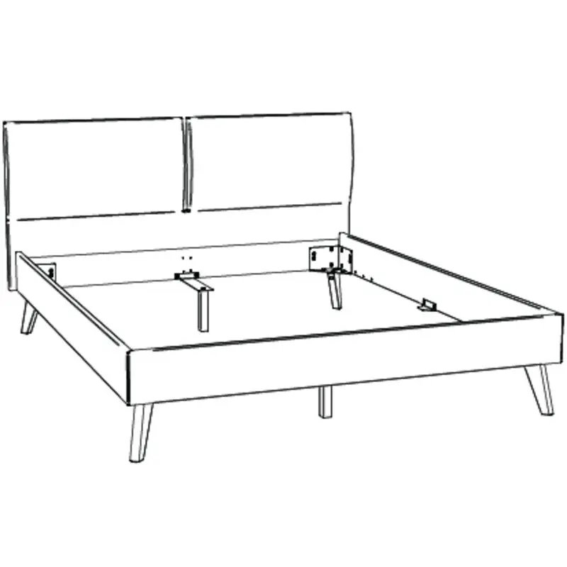 Hasena Massivholzbett MATTEO - 160x200 cm Fuss: 25 - Wildbuche natur, geölt