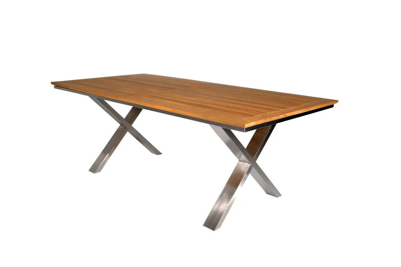 Gartentisch Monaco X-Form Teakplatte