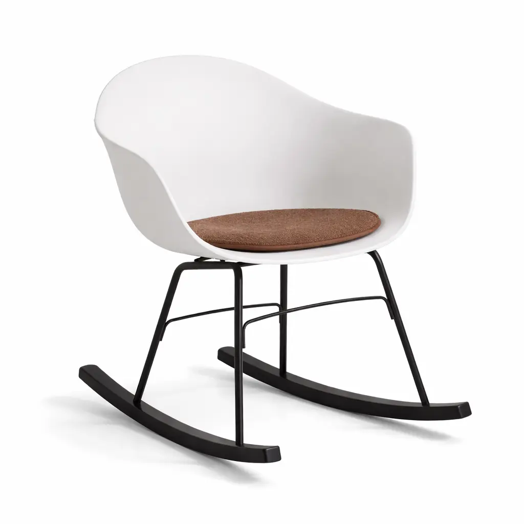 Schukelstuhl PU Schale mit Gestell schwarz