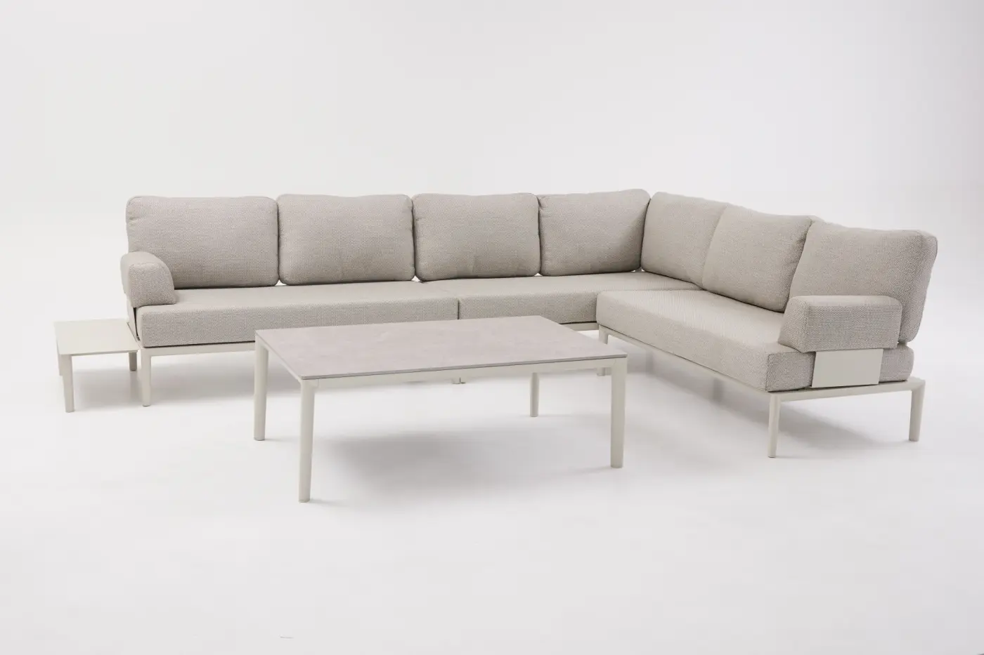 Beistelltisch Fiore, Alu beige, 74x32x25.5 cm