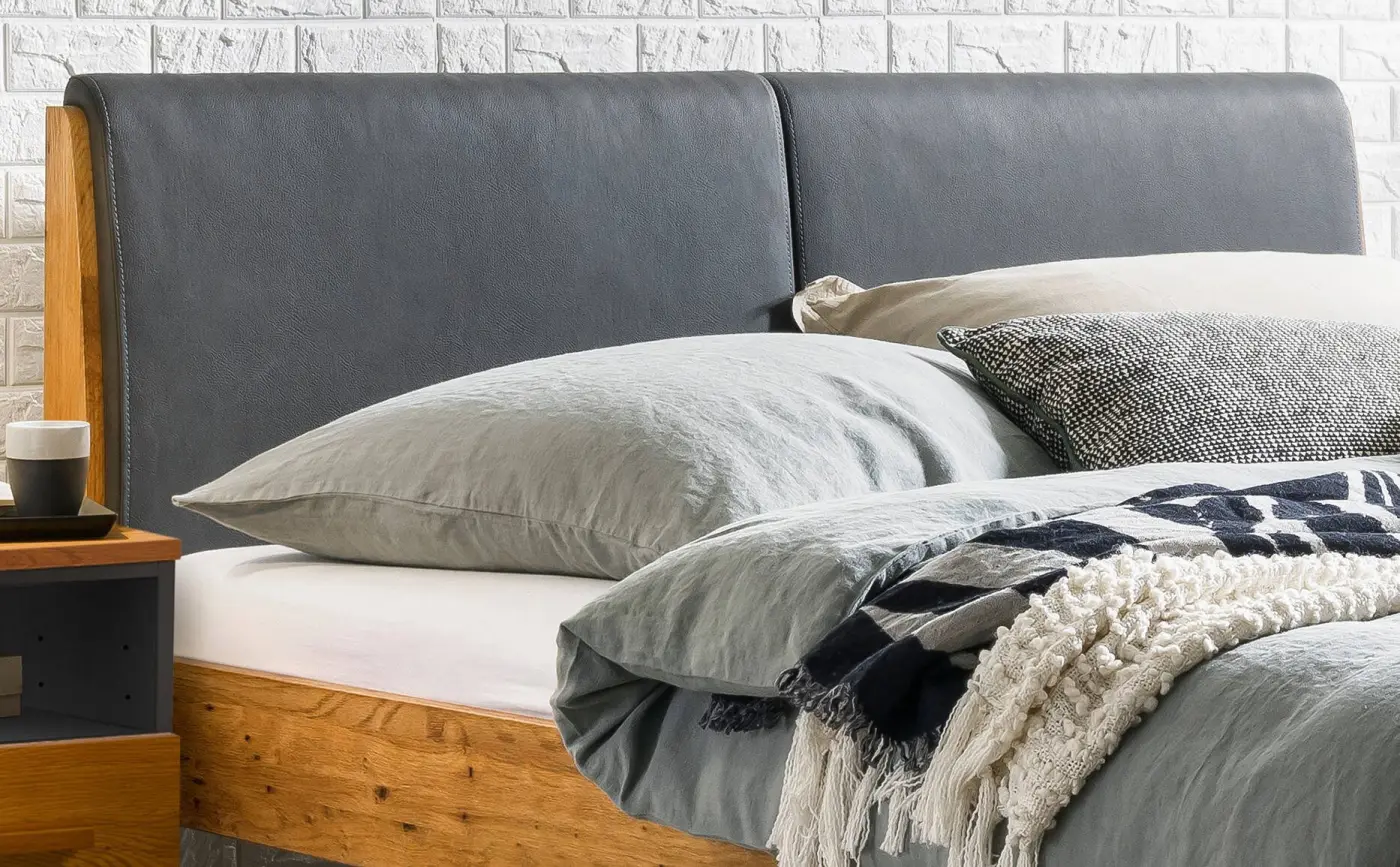 Hasena Massivholzbett PIETRO - 140x200 cm Fuss: 25 - Wildeiche natur, geölt