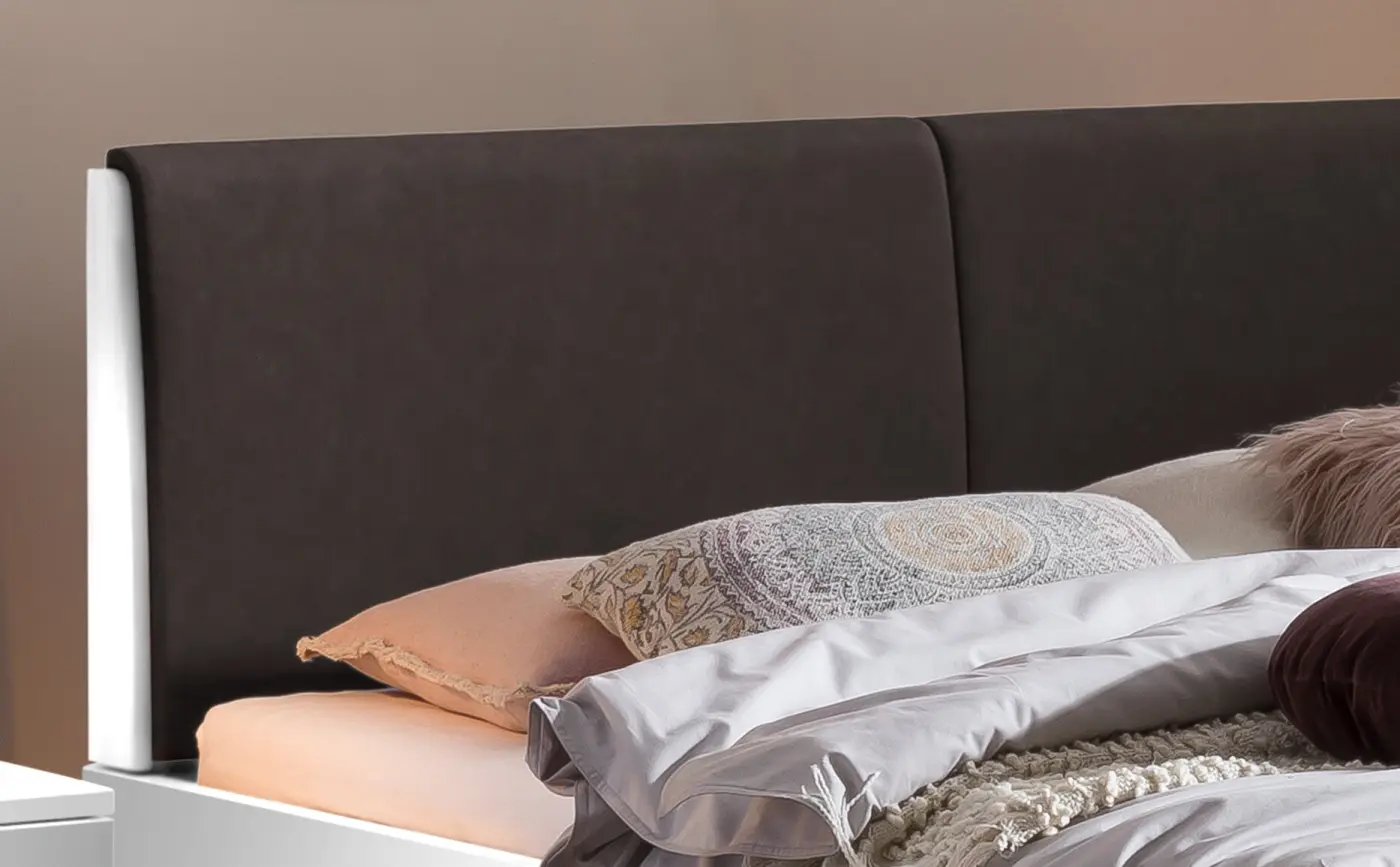 Hasena Massivholzbett SIMONE - 180x200 cm Fuss: 20 - Buche weiss deckend, lackiert