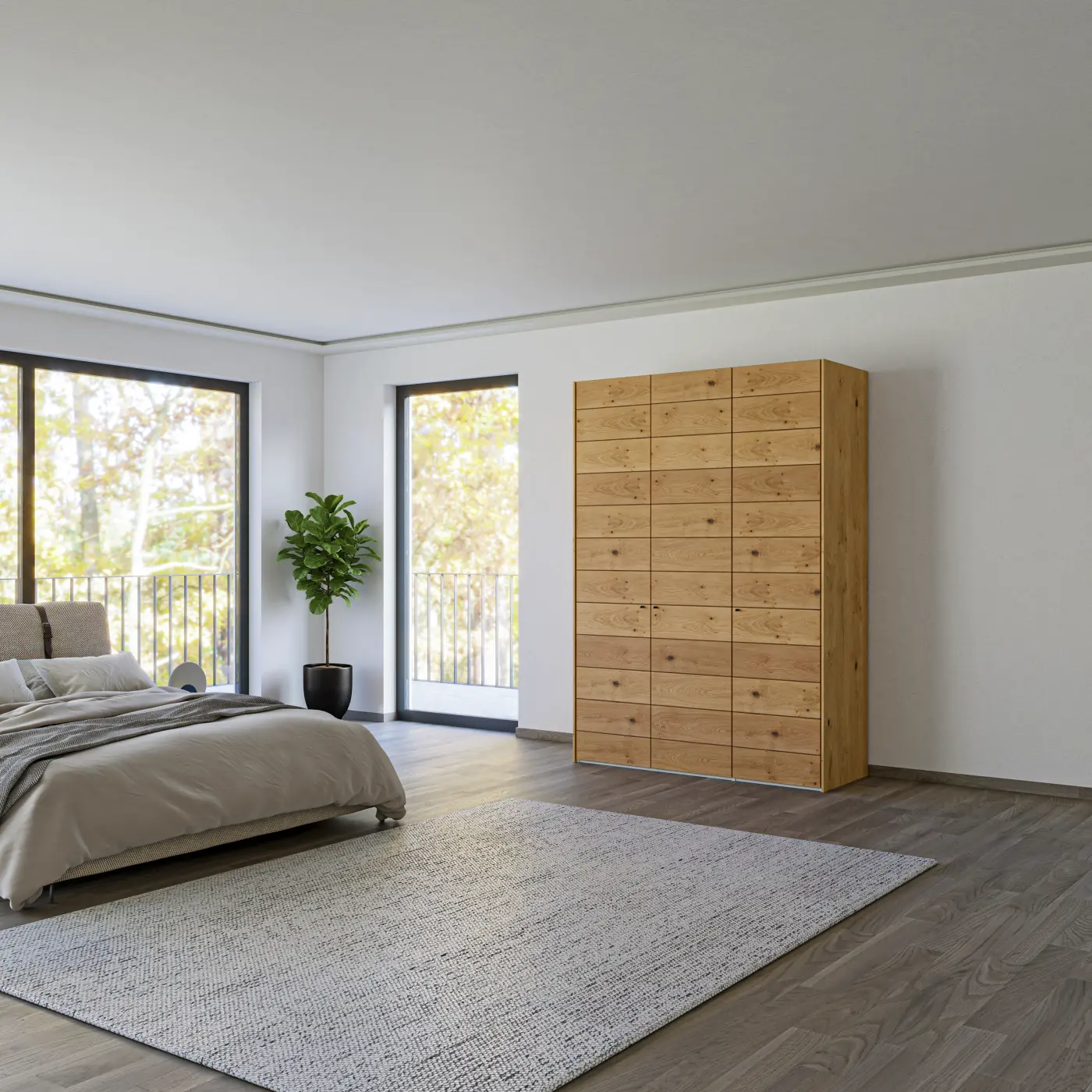 Jutzler Drehtürenschrank Wildeichenfurnier