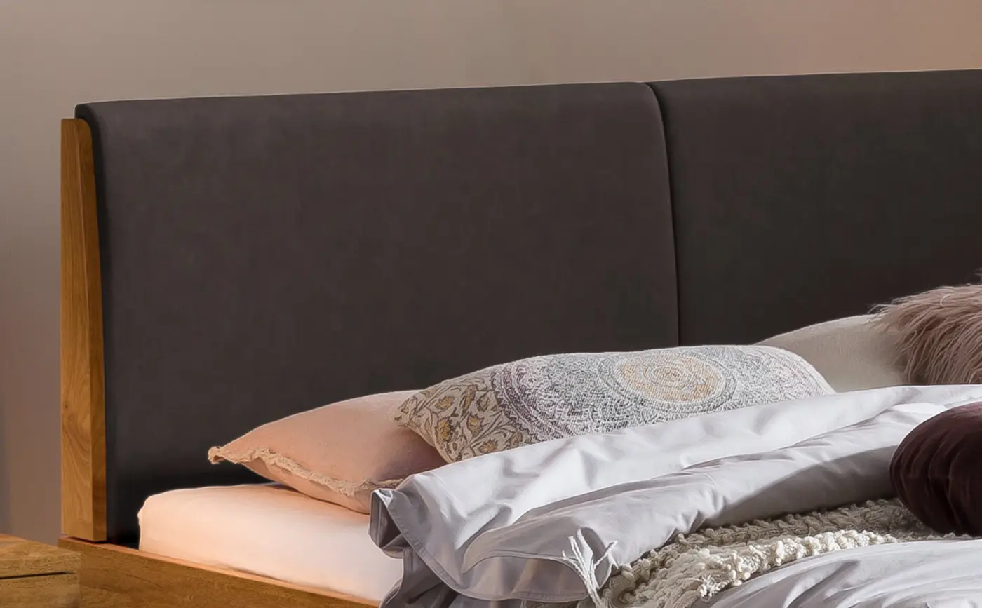 Hasena Massivholzbett SIMONE - 180x200 cm Fuss: 25 - Wildeiche natur, geölt