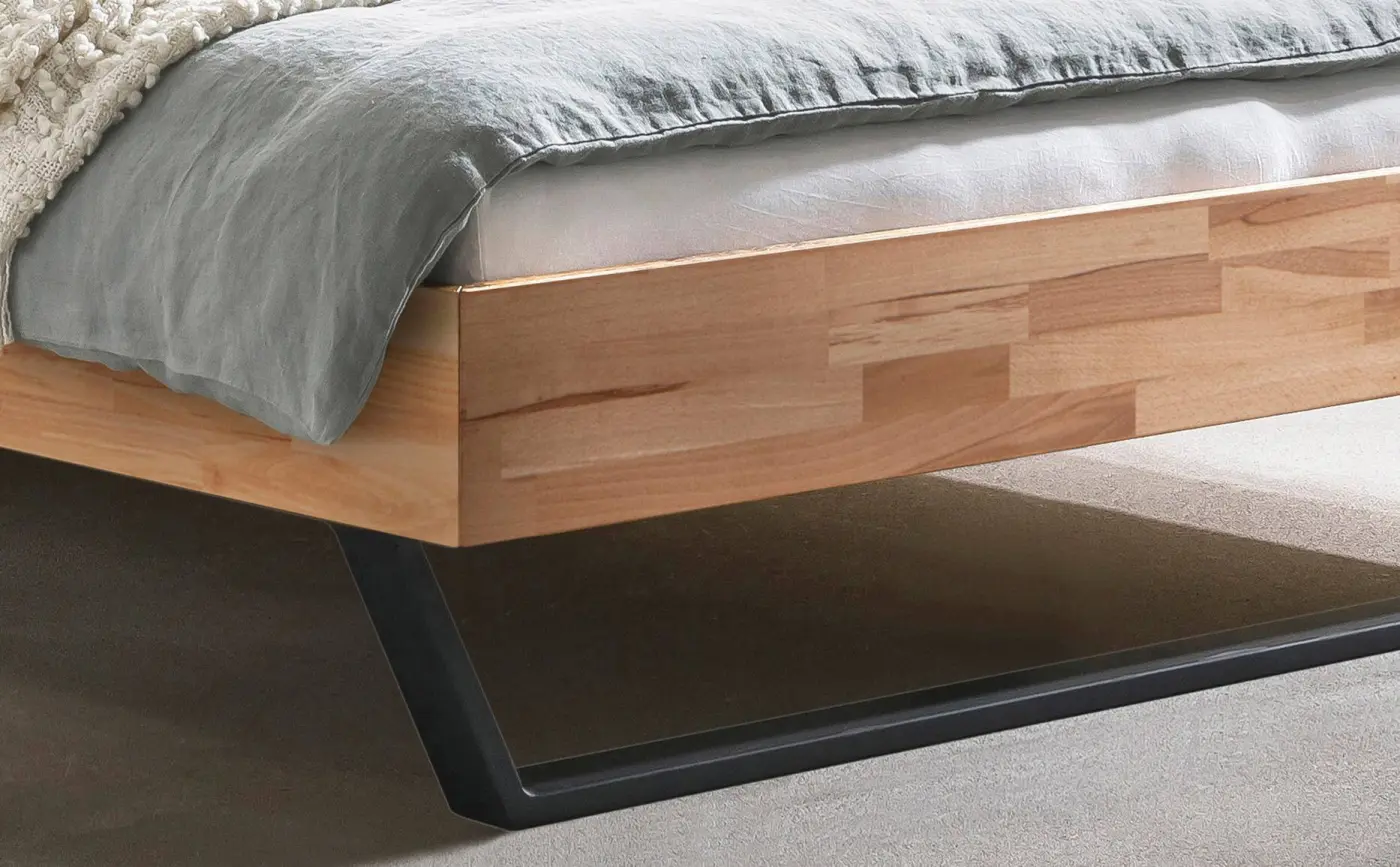 Hasena Massivholzbett PIETRO - 160x200 cm Fuss: 20 - Kernbuche natur, geölt