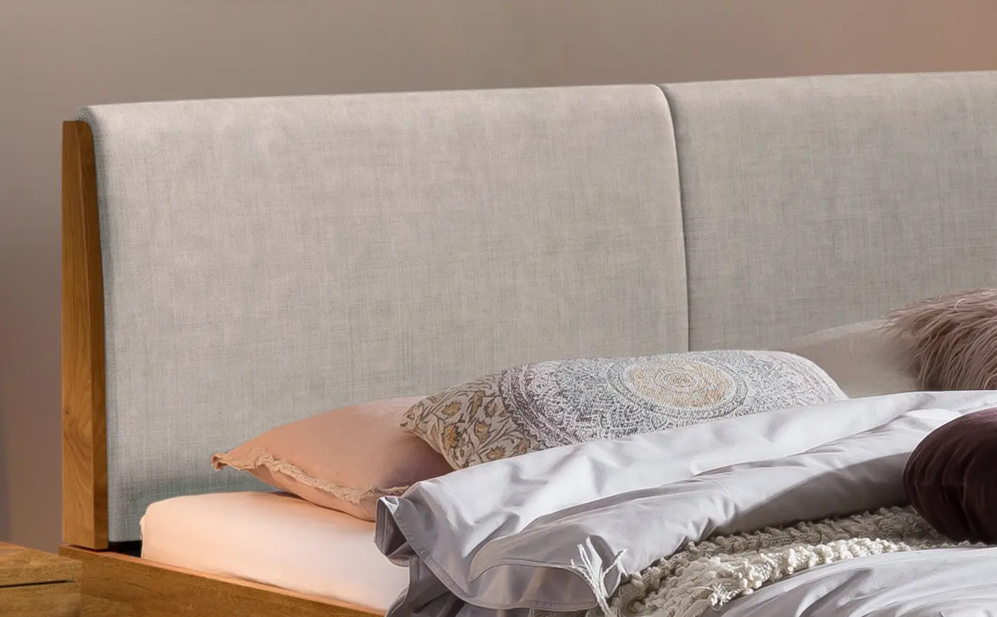 Hasena Massivholzbett SIMONE - 140x200 cm Fuss: 25 - Wildeiche natur, geölt