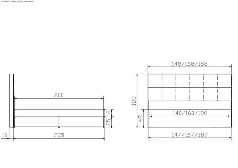 Hasena Tip-On Massivholzbett OTELLO - 160 x 200 cm - Buche weiss deckend, lackiert