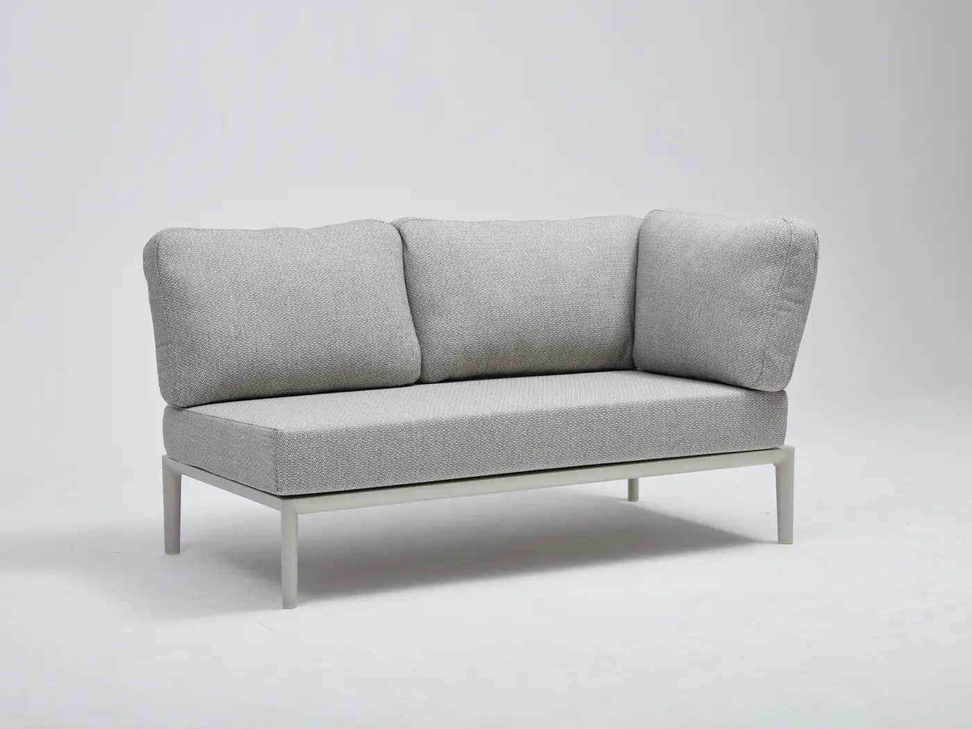 Gartensofa 2-Sitzer mit Ecke Fiore, Aluminiumgestell beig...