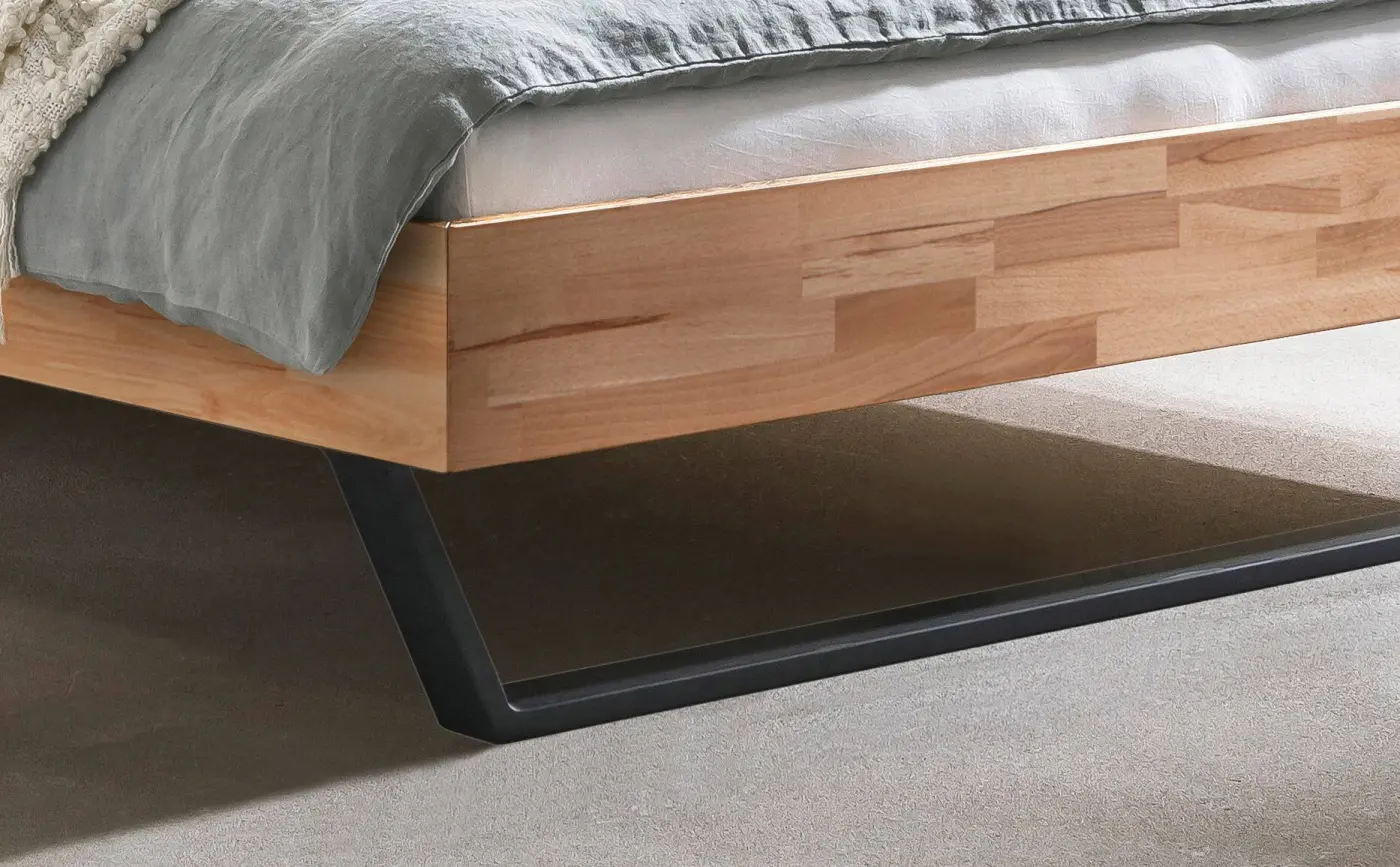 Hasena Massivholzbett PIETRO - 160x200 cm Fuss: 25 - Kernbuche natur, geölt