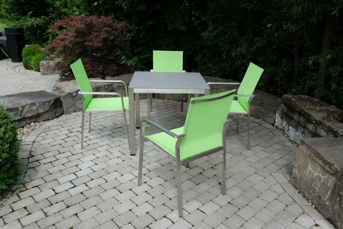 Gartentisch Terrazza, 80x80x72 cm, Gestell Edelstahl, Ker...