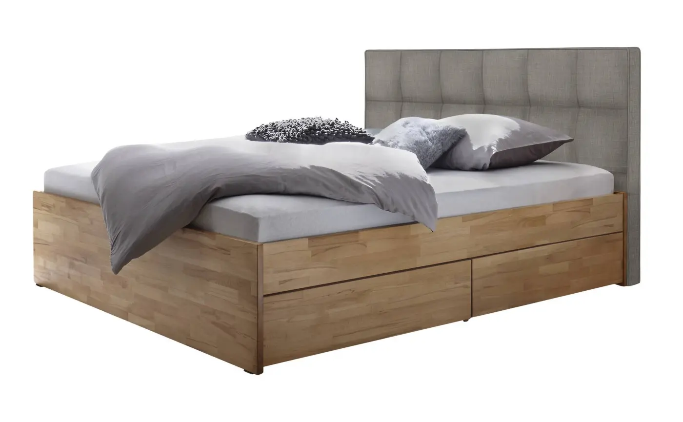 Hasena Massivholzbett OTELLO - 140 x 200 cm - Kernbuche natur, geölt