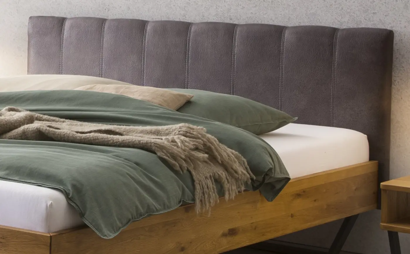 Hasena Massivholzbett ENRICO - 180x200 cm Fuss: 20 - Wildeiche natur, geölt