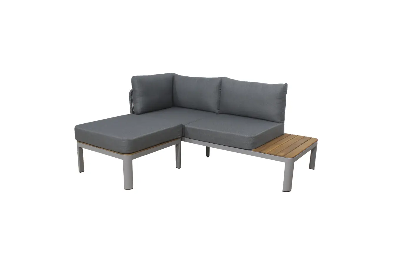 Loungegruppe Madrid - 2er Sofa mit Ablage + Couchtisch, A...
