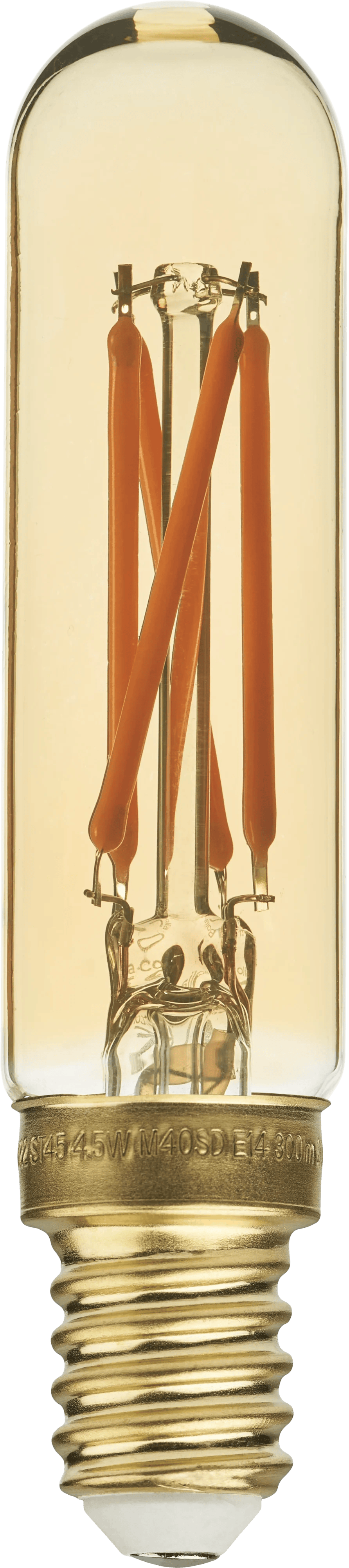 Tubular E14 LED Glühbirne Gold