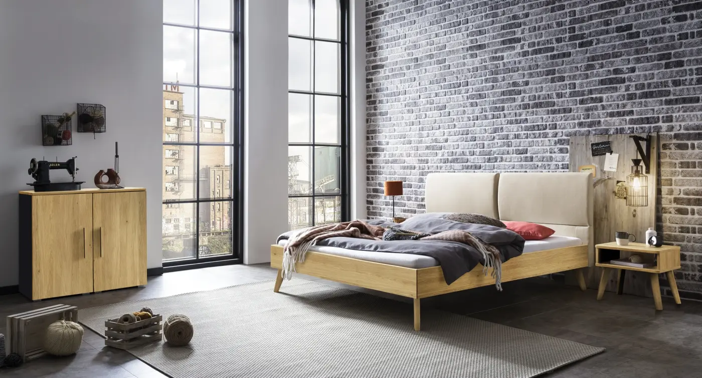 Hasena Kommode PORTINA - 90 cm -  Anthracit / Eiche bright, geölt