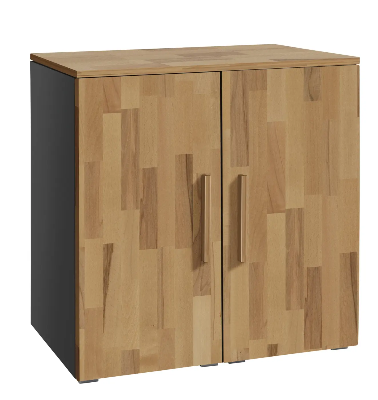 Hasena Kommode PORTINA - 90 cm -  Anthracit / Kernbuche natur, geölt