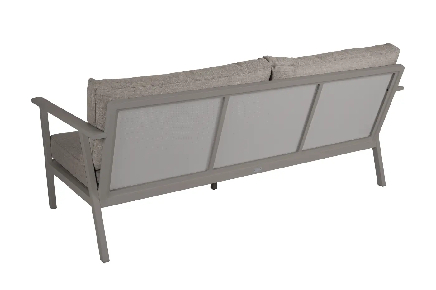 2.5-Sitzer Samvaro, Gestell Aluminium Kaki, Kissen beige