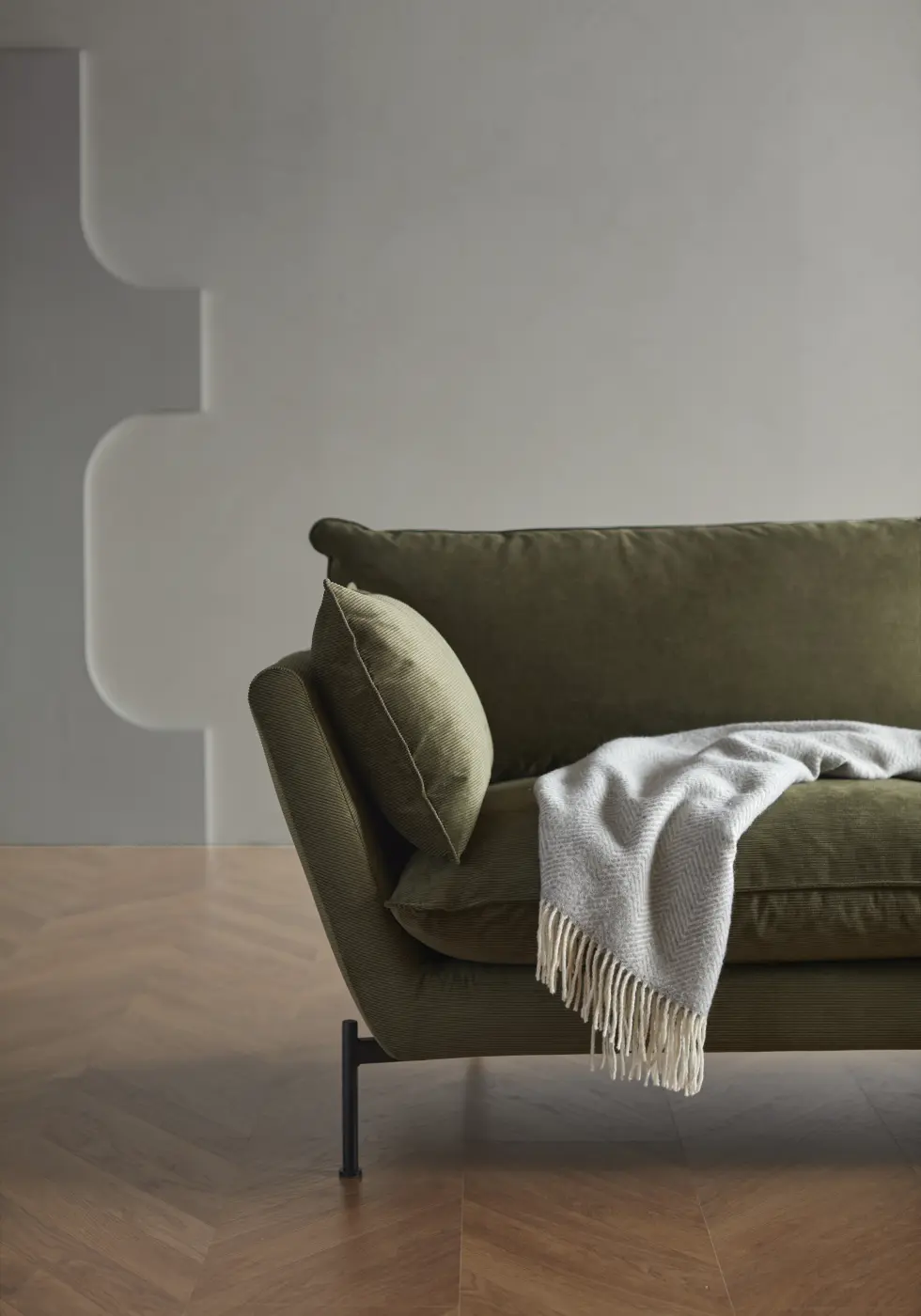 Hasle Lux 3-Sitzer Sofa mit Cordstoff