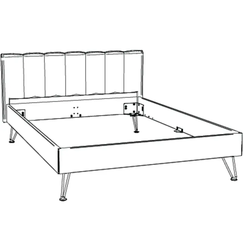 Hasena Massivholzbett ROBERTO - 140x200 cm Fuss: 20 - Nussbaum, geölt