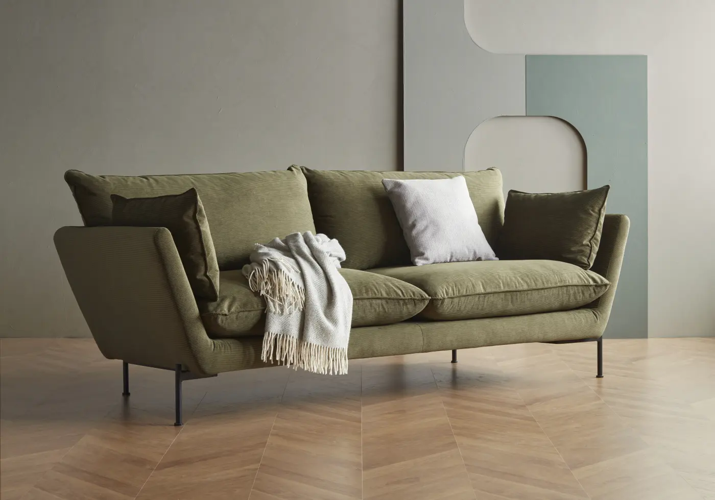 Hasle Lux 3-Sitzer Sofa mit Cordstoff