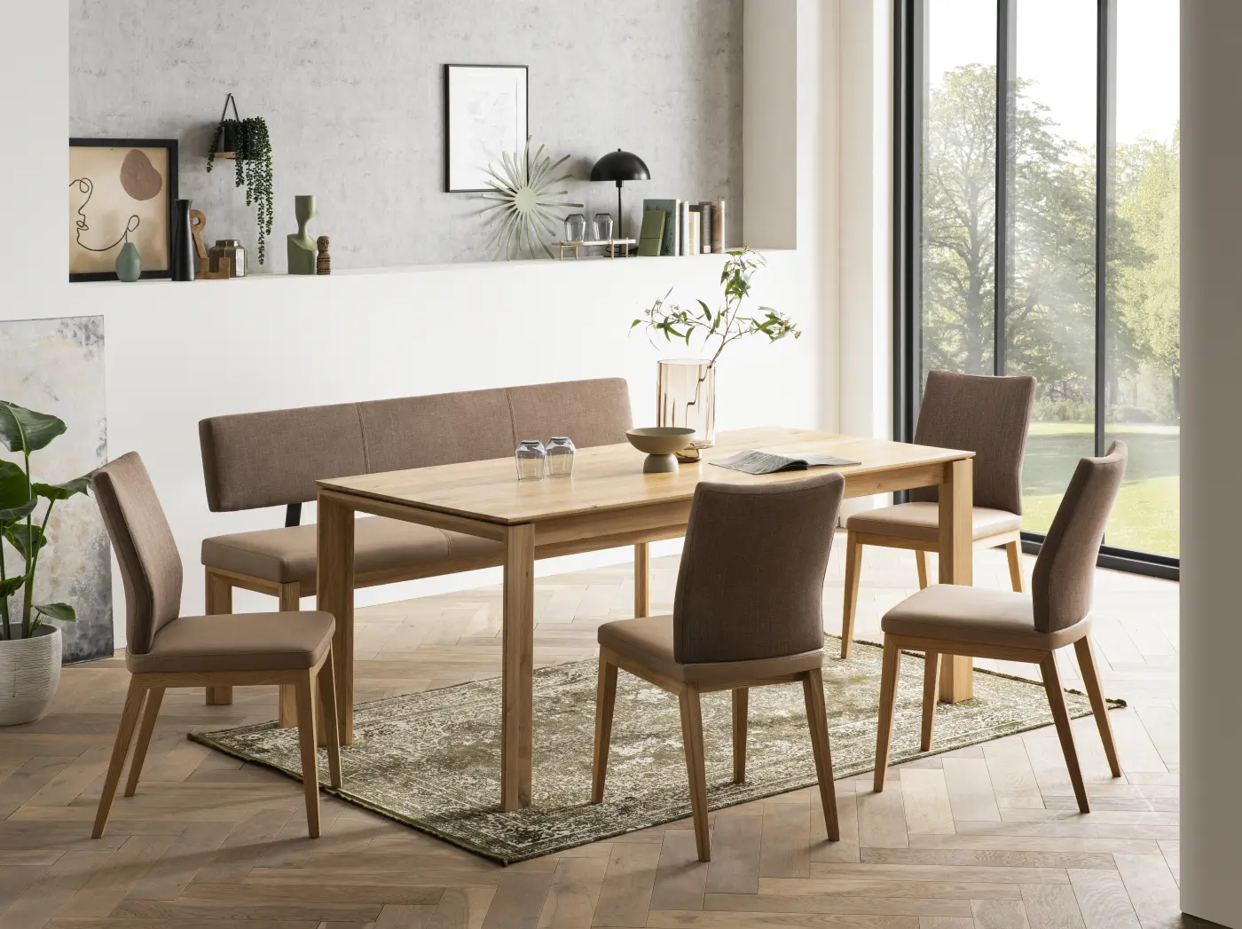 Esstisch Serie Mensa, Modell Mona mit Verlängerung