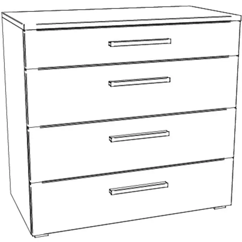 Hasena Kommode ATRINE - 90 cm -  Anthracit / Wildeiche natur, geölt