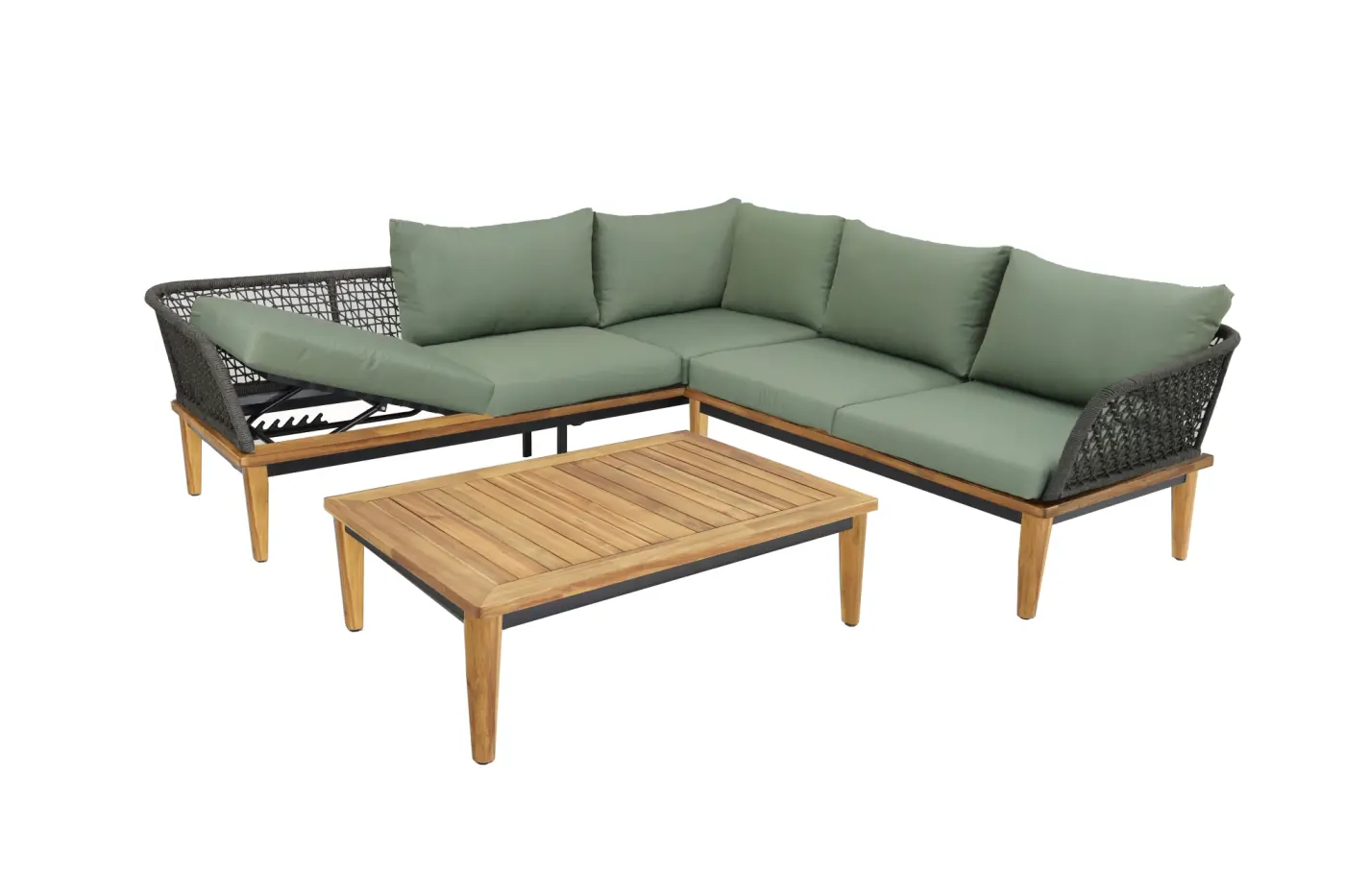 Gartenlounge Locarno, Eckvariante gross, AL hoch, Akazie ...