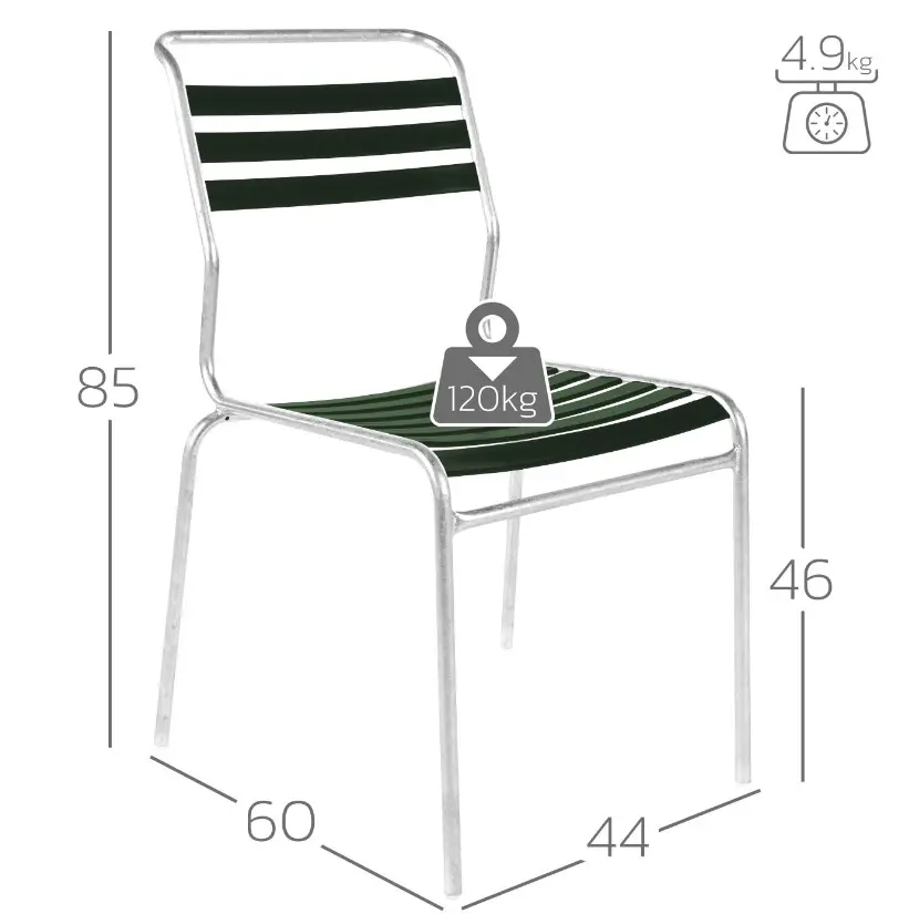 Schaffner Gartenstuhl - Säntis Lättli-Stuhl ohne Armlehne - Türkis