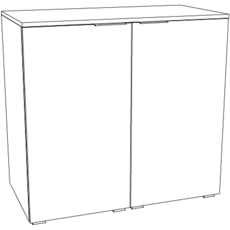 Hasena Kommode PORTINA - 90 cm -  Anthracit / Weiss