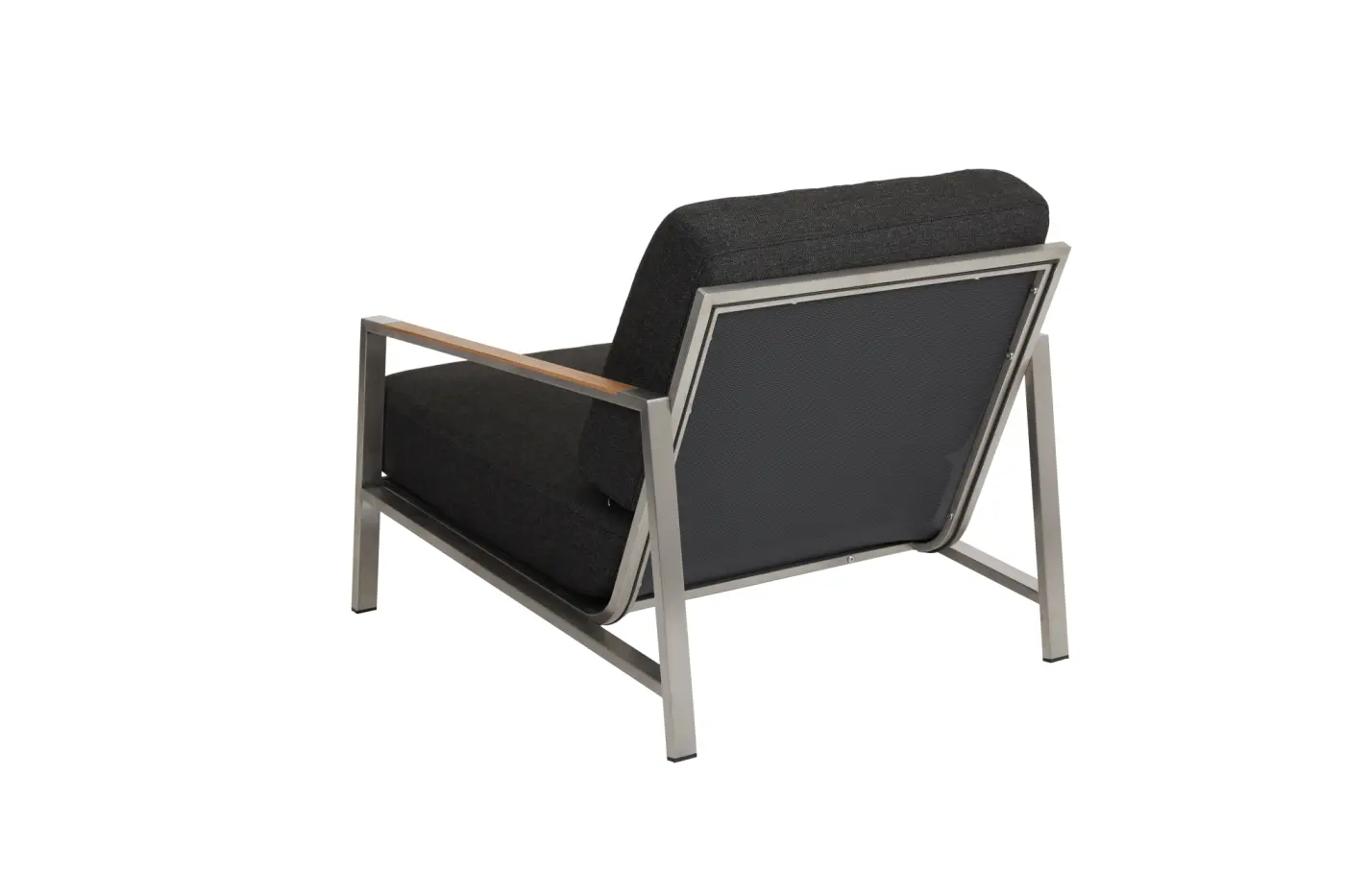 Sessel Naos, Edelstahlgestell, Armlehnenauflage Teak, Kis...