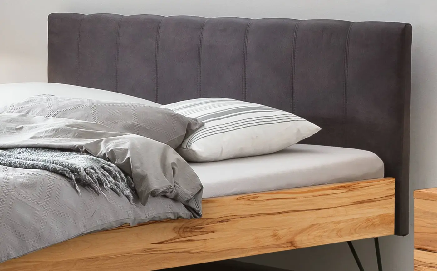 Hasena Massivholzbett ROBERTO - 180x200 cm Fuss: 20 - Wildbuche natur, geölt