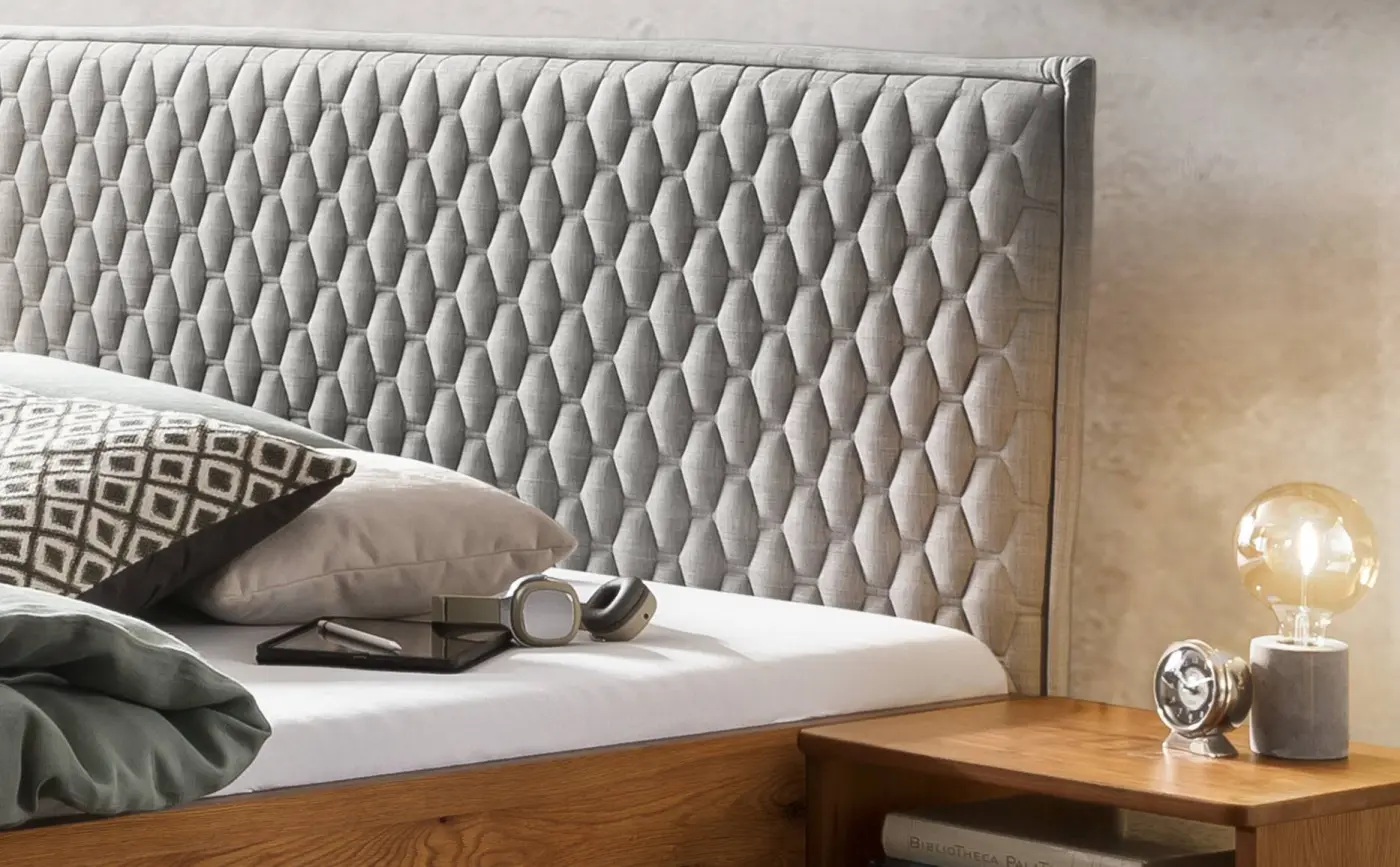 Hasena Massivholzbett SARA - 160x200 cm Fuss: 20 - Wildeiche natur, geölt