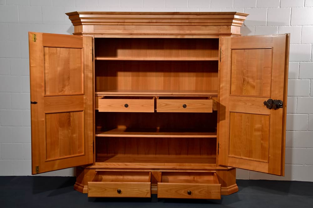 Massivholzschrank Belprado Kirschbaum 190x188x60.5 cm