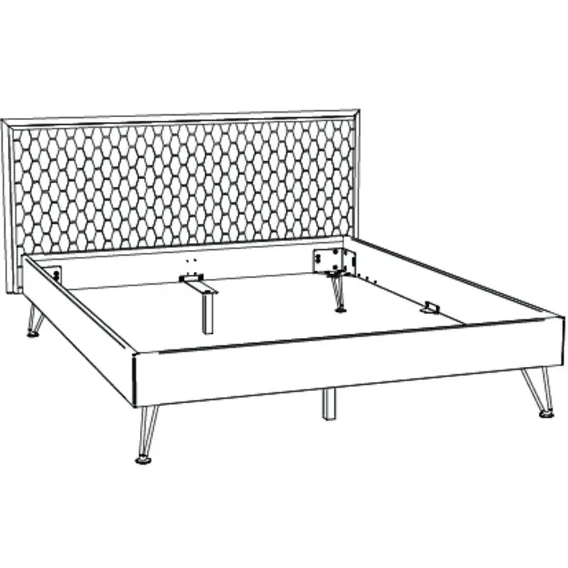 Hasena Massivholzbett SARA - 180x200 cm Fuss: 20 - Wildbuche natur, geölt