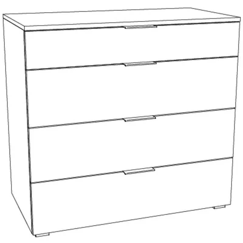 Hasena Kommode ATRINE - 90 cm -  Weiss / Weiss