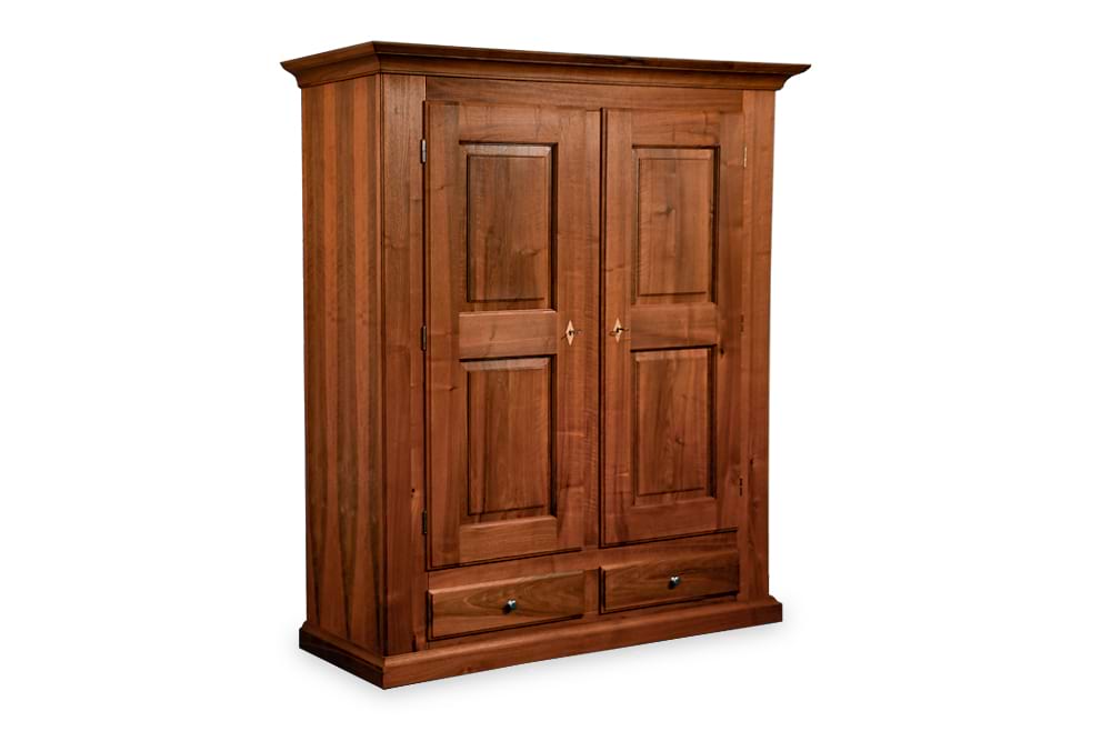 Massivholzschrank Girlan Nussbaum 170x190x59 cm