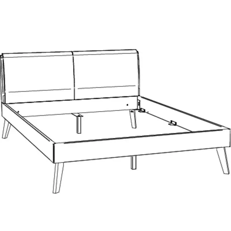 Hasena Massivholzbett SIMONE - 160x200 cm Fuss: 20 - Buche weiss deckend, lackiert