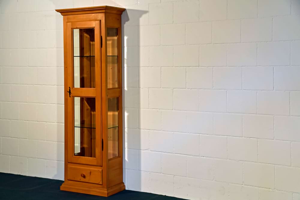 Massivholzvitrine Rattisio Tanne 61x180x36 cm