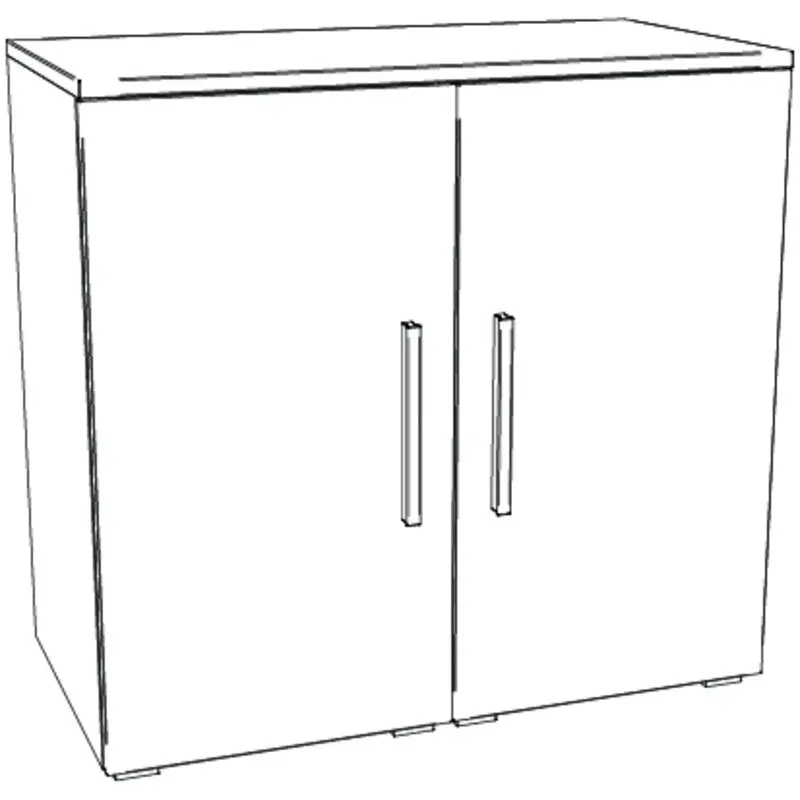 Hasena Kommode PORTINA - 90 cm -  Anthracit / Wildbuche natur, geölt