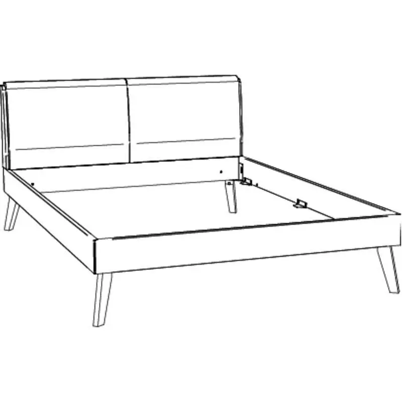 Hasena Massivholzbett SIMONE - 140x200 cm Fuss: 20 - Buche weiss deckend, lackiert