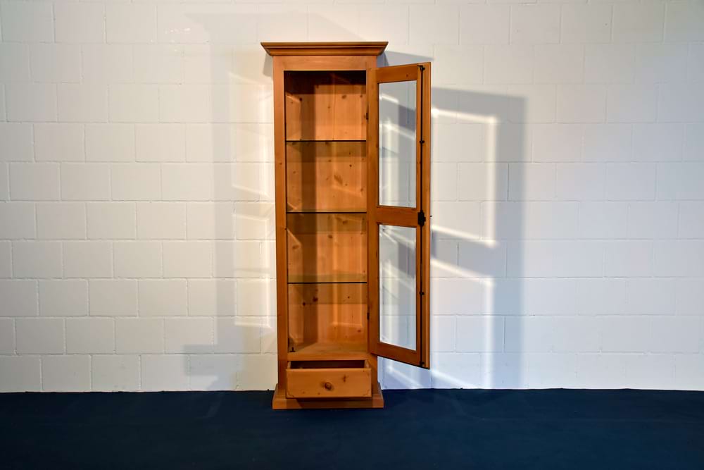 Massivholzvitrine Rattisio Tanne 61x180x36 cm