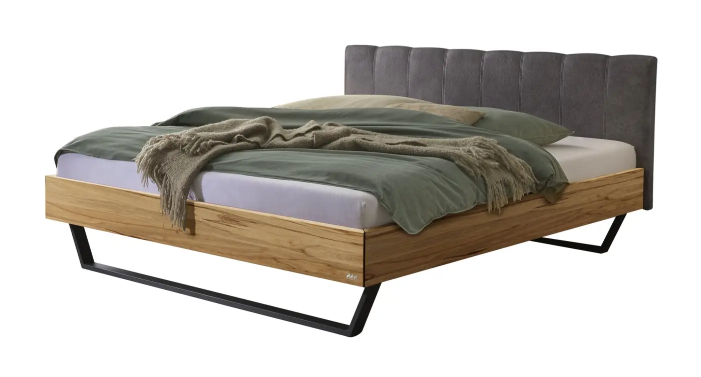 Hasena Massivholzbett ENRICO - 160x200 cm Fuss: 20 - Wildbuche natur, geölt