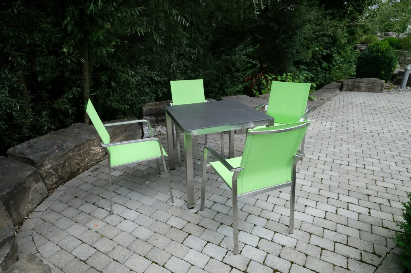 Gartentisch Terrazza, 80x80x72 cm, Gestell Edelstahl, Ker...