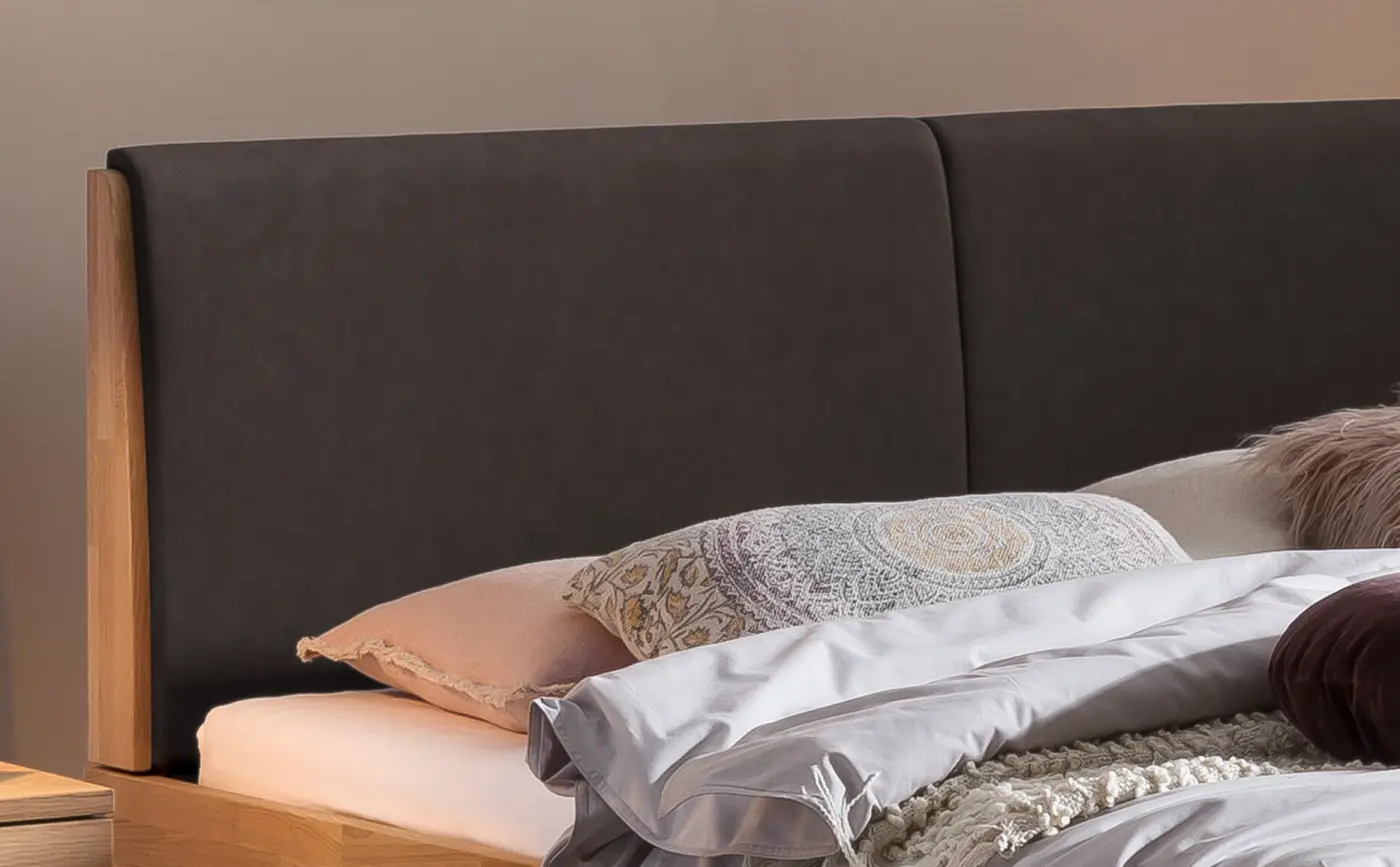 Hasena Massivholzbett SIMONE - 160x200 cm Fuss: 20 - Eiche bianco, geölt